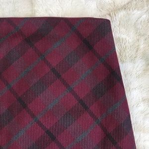 Express Maroon Plaid High Waist Pencil Skirt